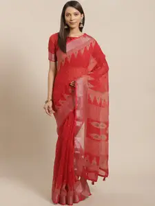 Saree mall Red & Beige Printed Saree