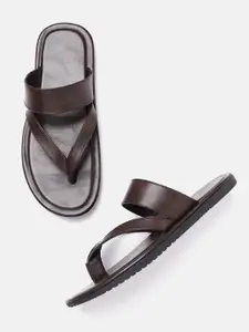 Roadster Men Coffee Brown Solid Open Toe Comfort Sandals