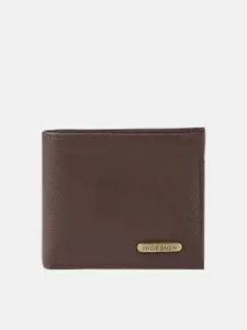 Hidesign Men Brown Textured Two Fold Wallet