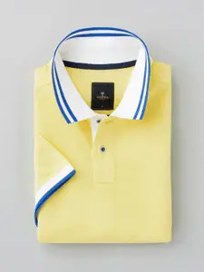INVICTUS Men Yellow Solid Polo T-shirt