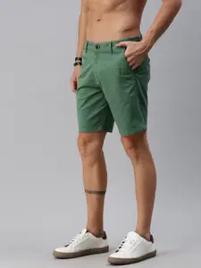 Roadster Men Green Solid Regular Fit Shorts