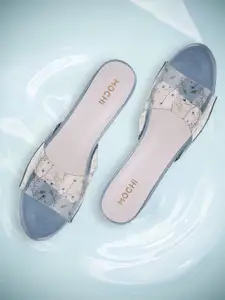Mochi Women Transparent Embellished Heels