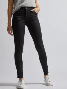 DOROTHY PERKINS Women Black Classic Skinny  Fit Mid-Rise Clean Look Stretchable Jeans