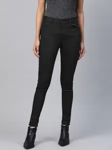 DOROTHY PERKINS Women Black Alex Skinny Fit Mid-Rise Clean Look Stretchable Jeans