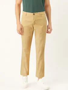 United Colors of Benetton Men Beige Slim Fit Solid Chinos