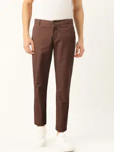 United Colors of Benetton Men Brown Slim Fit Solid Chinos