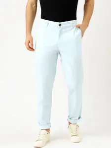 United Colors of Benetton Men Blue Slim Fit Solid Chinos
