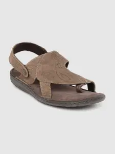 Woodland Men Brown Suede One Toe Comfort Sandals