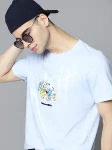 Kook N Keech Disney Men Blue Donald Duck Printed T-shirt