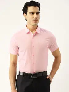 United Colors of Benetton Men Pink Slim Fit Solid Casual Shirt