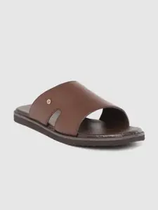 Van Heusen Men Brown Solid Comfort Sandals