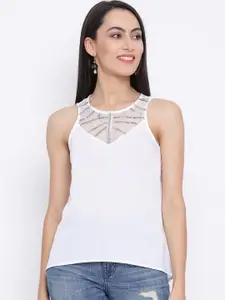 Oxolloxo Women White Embellished Top
