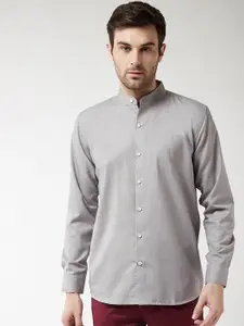 SOJANYA Men Grey Classic Regular Fit Solid Casual Shirt