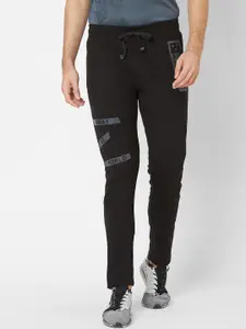 Sweet Dreams Men Black Solid Slim Fit Athleisure Track Pants