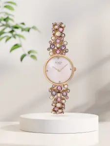 Titan Raga Moonlight Women Pearly White Dial Embellished Watch NH95032WM02J