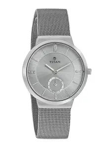 Titan Women Silver-Toned Dial Watch 95033SM01J