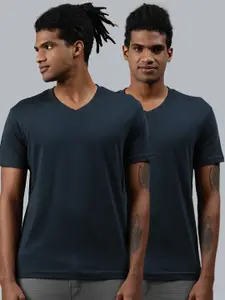 Levis Men Pack of 2 Pure Cotton V Neck Short Sleeve Tshirt