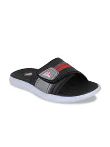 Adda Men Grey & Red Self Design Sliders
