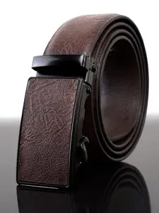 BuckleUp Men Brown Solid Leather Belt