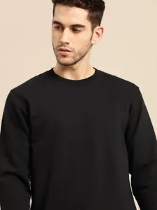 ether Men Black Solid Sweatshirt