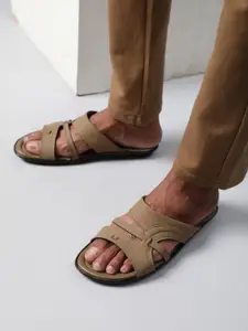 Liberty Men Camel Brown Comfort Sandals