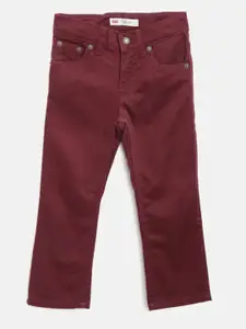 Levis Boys Burgundy 511 Slim Fit Mid-Rise Clean Look Stretchable Jeans