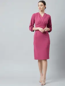 Athena Mauve Sheath Dress