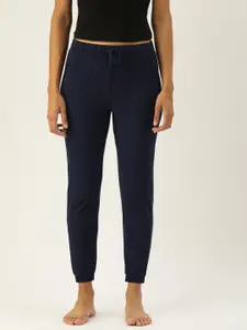 Clt.s Women Navy Blue Solid Lounge Joggers