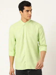 SOJANYA Men Green Classic Regular Fit Solid Casual Shirt