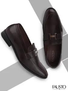 FAUSTO Men Brown Driving Shoes