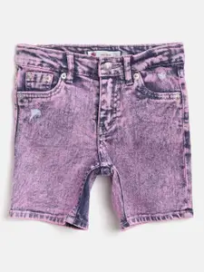 Levis Girls Pink & Navy Slim Fit Denim Shorts