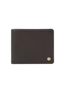 Hidesign Men Brown Textured Two Fold Wallet