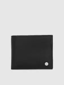 Hidesign Men Black Textured Two Fold Wallet