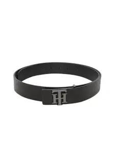 Tommy Hilfiger Men Black Leather Printed Belt