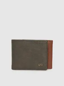 Baggit Men Brown Colourblocked Three Fold Wallet