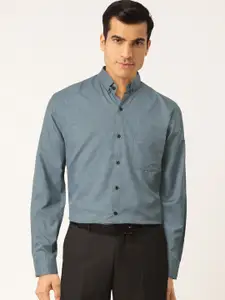 JAINISH Men Blue Classic Slim Fit Solid Formal Shirt