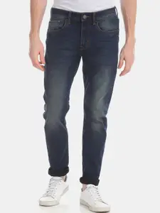 AD By Arvind Men Navy Blue Slim Fit Mid-Rise Clean Look Stretchable Jeans