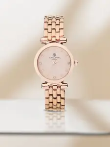 Carlton London Women Rose Gold Analogue Watch CL006RROR