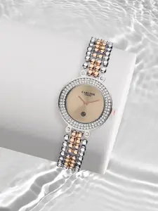 Carlton London Women Rose Gold Analogue Watch