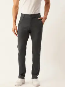Sweet Dreams Men Charcoal Grey Knitted Regular Fit Solid Trousers