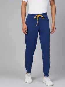 UnderJeans by Spykar Men Blue Solid Joggers