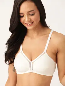 DressBerry Off-White Solid Non-Wired Non Padded Everyday Bra PM-BRA-FAGOT-001A