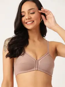 DressBerry Brown Solid Non-Wired Non Padded Everyday Bra