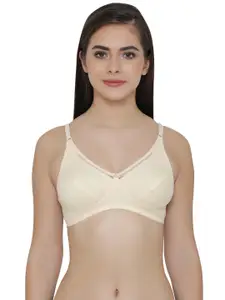Clovia Non-Padded Non-Wired Bra In Skin With Full Cups