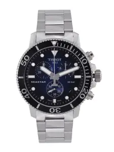 TISSOT Men Navy Blue Seastar 1000 Chronograph Swiss Analogue Watch T1204171104101