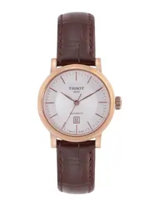 TISSOT Women Silver-Toned Carson Premium Automatic Lady Analogue Watch T1222073603100