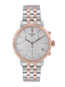 TISSOT Men White Carson Premium Swiss Chronograph Watch T1224172201100