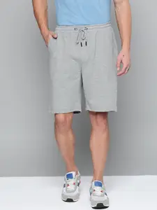 Harvard Men Grey Melange Solid Regular Fit Shorts