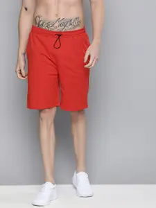 HRX by Hrithik Roshan Men Red Brand Carrier Regular Fit Rapid-Dry Lifestyle Shorts