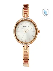 Titan Women Steel & Rose Gold Analogue Watch 2637WM01